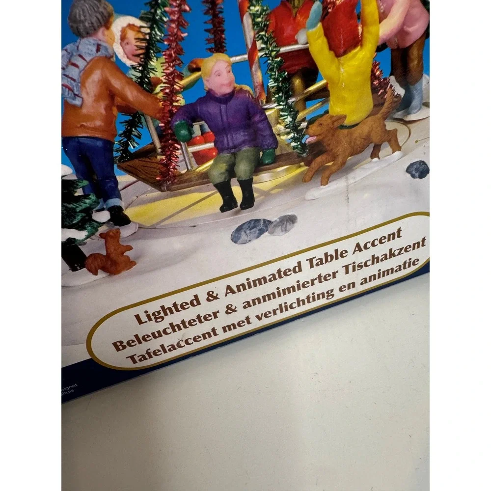 NIB Lemax 14340 Lighted‎ Animated Winter Playground Village Retired